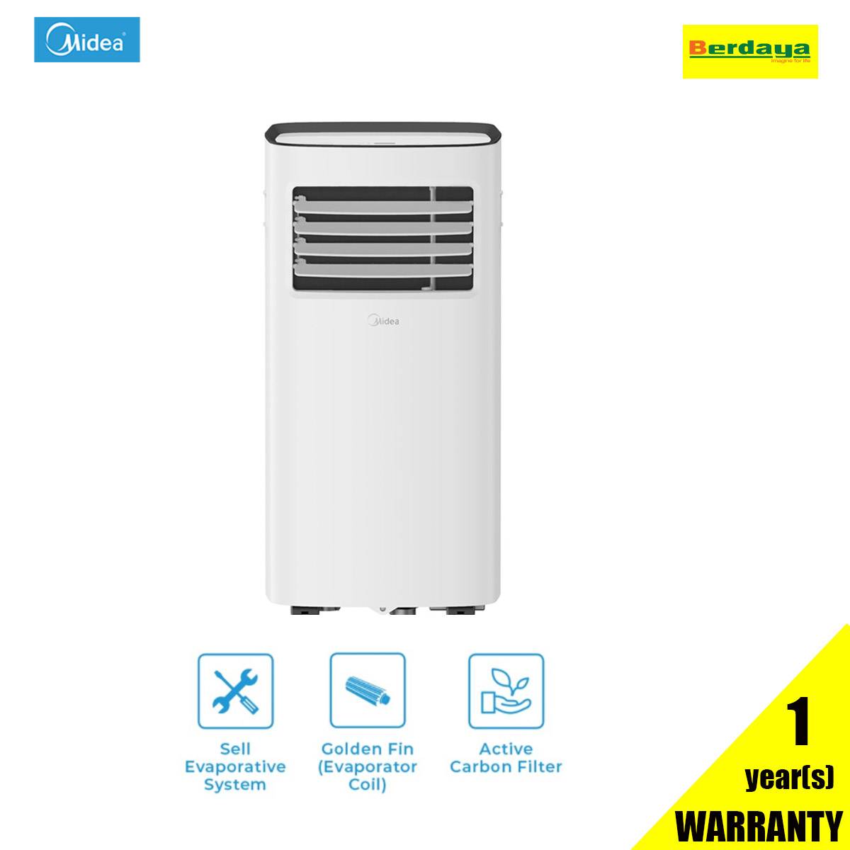 Midea Mpo 10crn1 1hp Portable Air Conditioner Aircond Berdaya