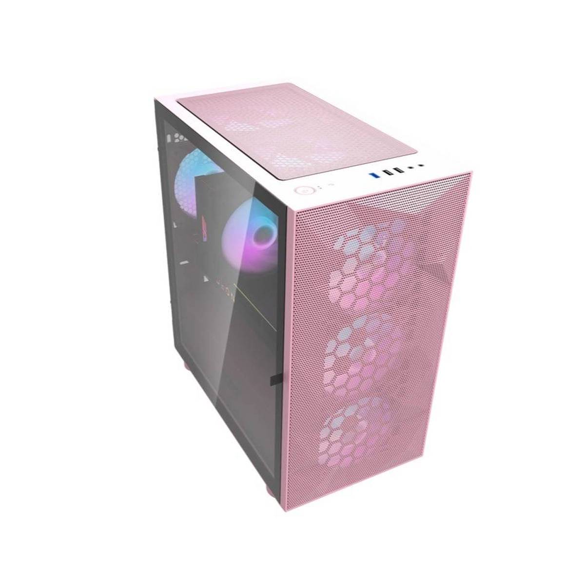 DARKFLASH AIGO DLM21 MESH MATX PC GAMING CASE PINK Berdaya