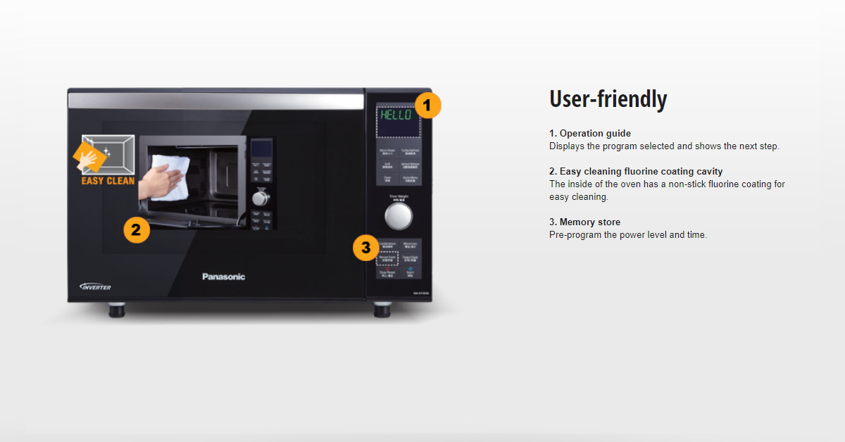 Panasonic NN-DF383B 23L Inverter Microwave Oven | Berdaya