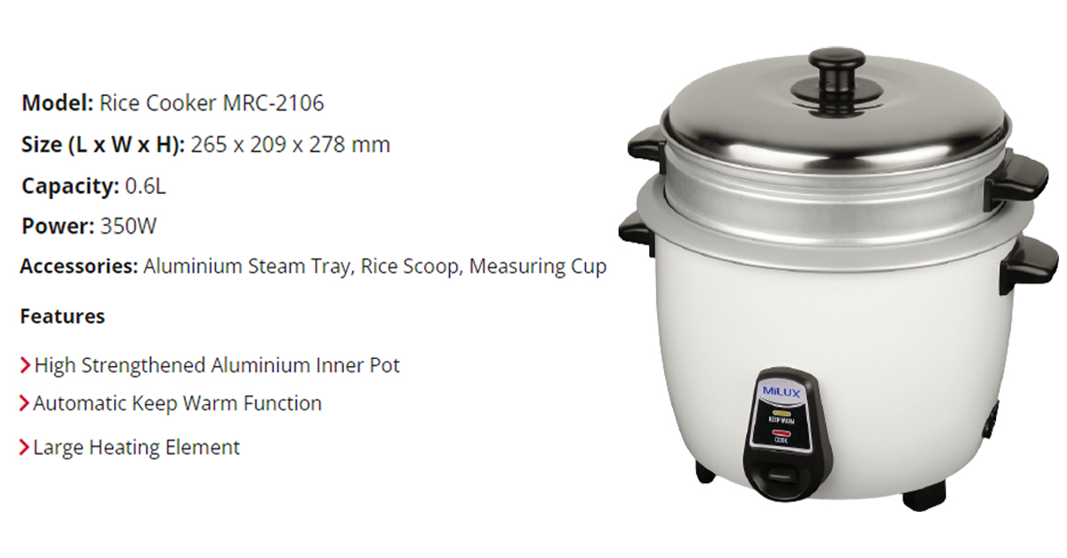 milux rice cooker