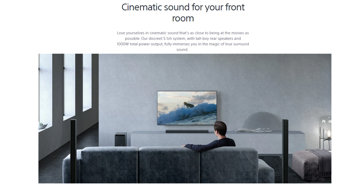 SONY HT-S700RF 5.1CH (100W) HOME CINEMA SYSTEM WITH BLUETOOTH SOUNDBAR ...
