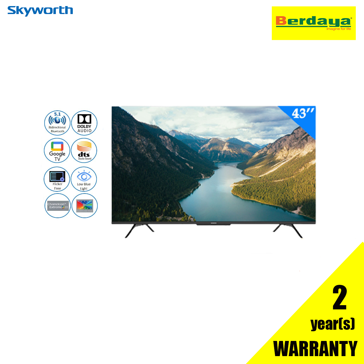 Skyworth 43" 43SUE7600 4K UHD Google TV | Berdaya