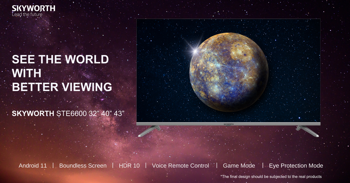 Skyworth 43" 43STE6600 HD Smart Google TV | Berdaya